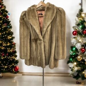 Adolph Schuman for Lilli Ann Faux Fur Coat Size Medium